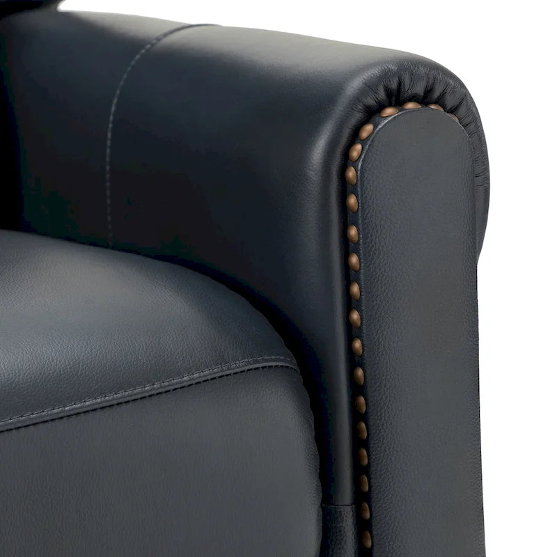 Fauteuil inclinable manuel en cuir véritable Felisa 32.48