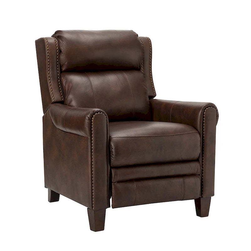 Fauteuil inclinable manuel en cuir véritable Felisa 32.48