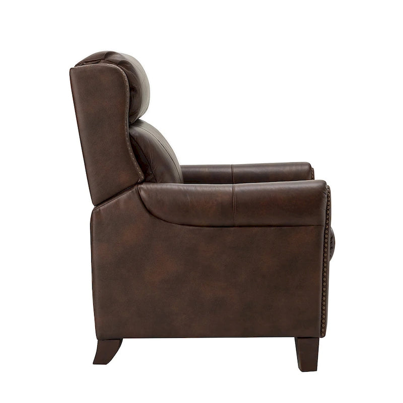 Fauteuil inclinable manuel en cuir véritable Felisa 32.48