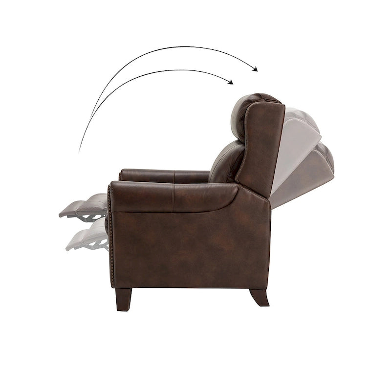 Fauteuil inclinable manuel en cuir véritable Felisa 32.48