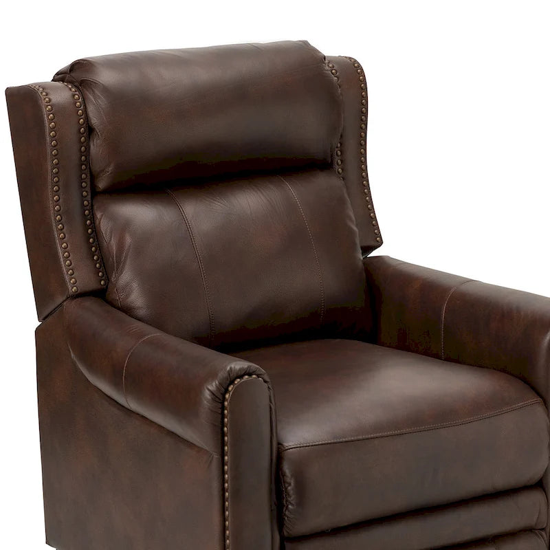 Fauteuil inclinable manuel en cuir véritable Felisa 32.48