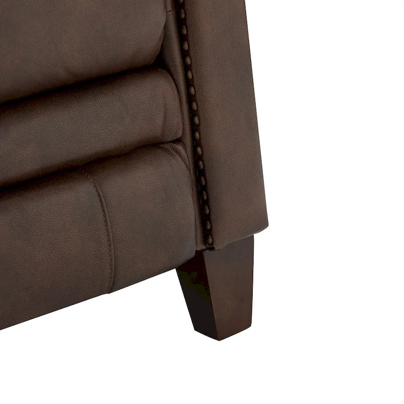 Fauteuil inclinable manuel en cuir véritable Felisa 32.48