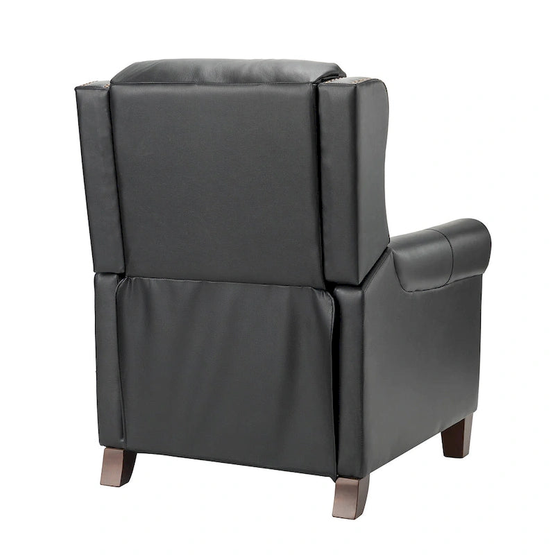 Fauteuil inclinable manuel en cuir véritable Felisa 32.48