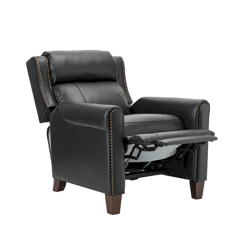 Fauteuil inclinable manuel en cuir véritable Felisa 32.48