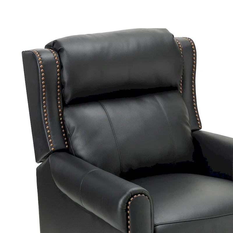 Fauteuil inclinable manuel en cuir véritable Felisa 32.48