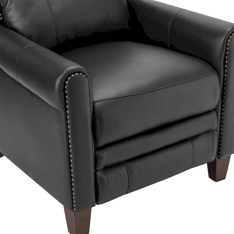 Fauteuil inclinable manuel en cuir véritable Felisa 32.48