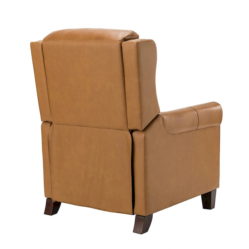 Fauteuil inclinable manuel en cuir véritable Felisa 32.48
