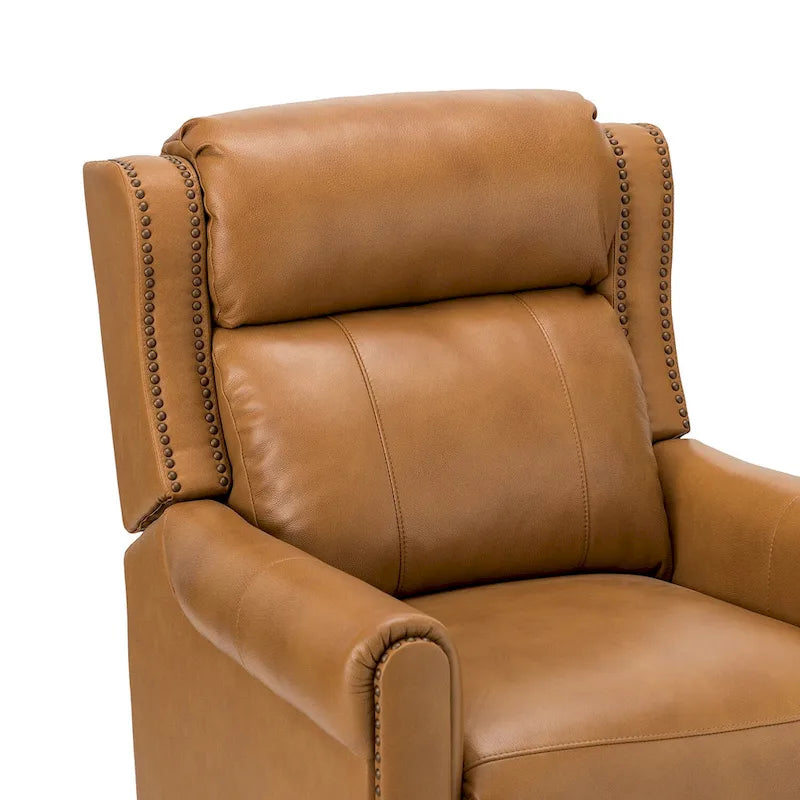 Fauteuil inclinable manuel en cuir véritable Felisa 32.48