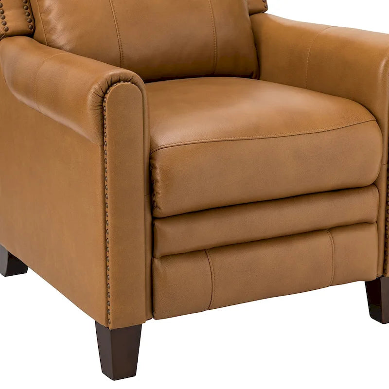 Fauteuil inclinable manuel en cuir véritable Felisa 32.48