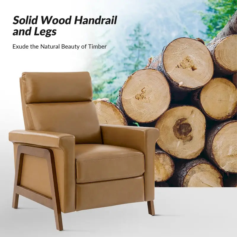 Fauteuil inclinable électrique en cuir véritable moderne Jaime avec ports USB intégrés, lot de 2, par HULALA HOME
