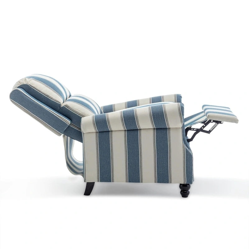 Fauteuil inclinable moderne 2 places avec assise rembourrée en cuir PU/tissu