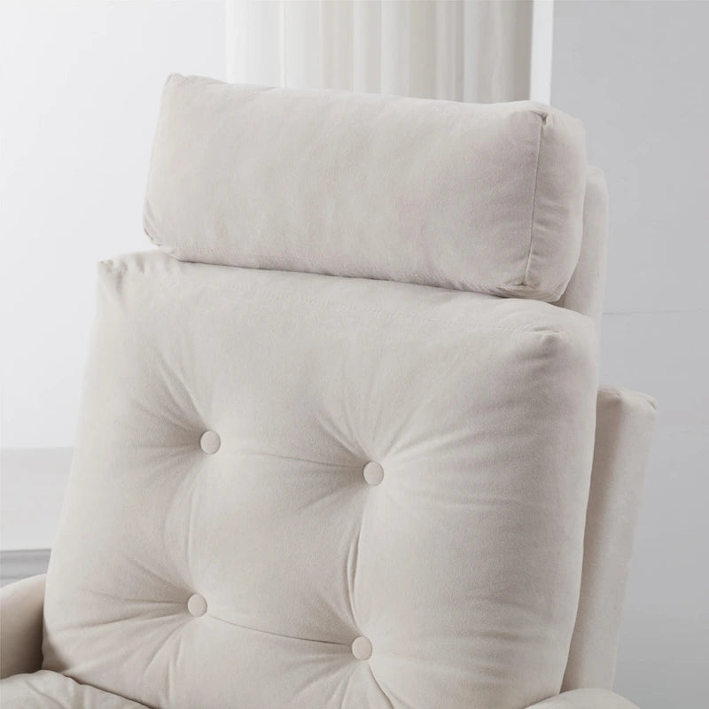 HOMYKA Chaise longue rembourrée avec dossier réglable et pouf de rangement