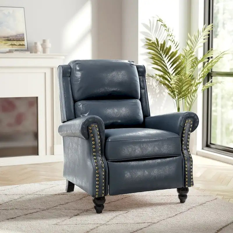 Fauteuil inclinable moderne et rembourré en cuir PU