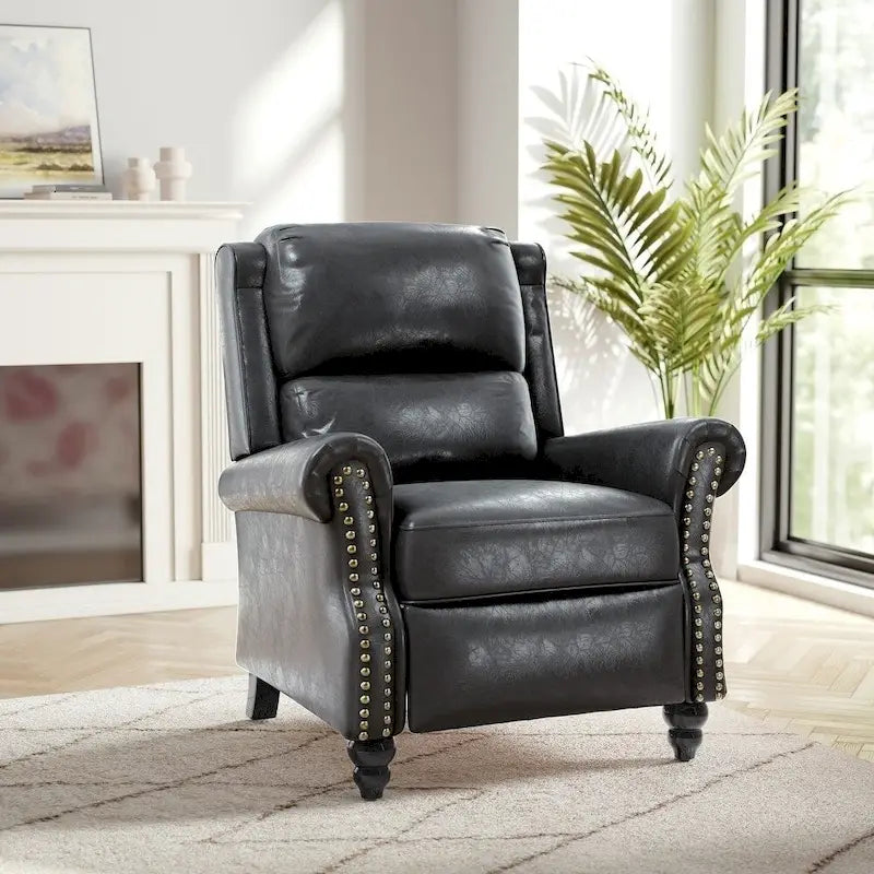 Fauteuil inclinable moderne et rembourré en cuir PU