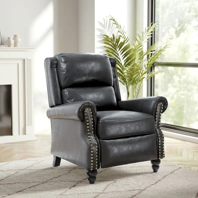 Fauteuil inclinable moderne et rembourré en cuir PU
