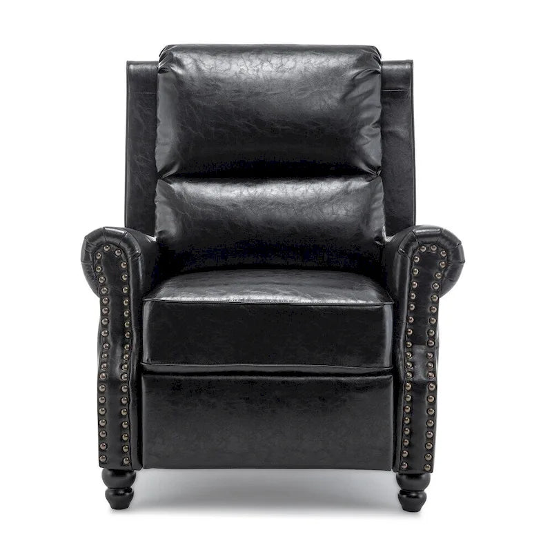 Fauteuil inclinable moderne et rembourré en cuir PU