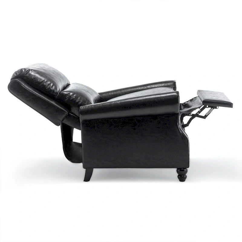 Fauteuil inclinable moderne et rembourré en cuir PU