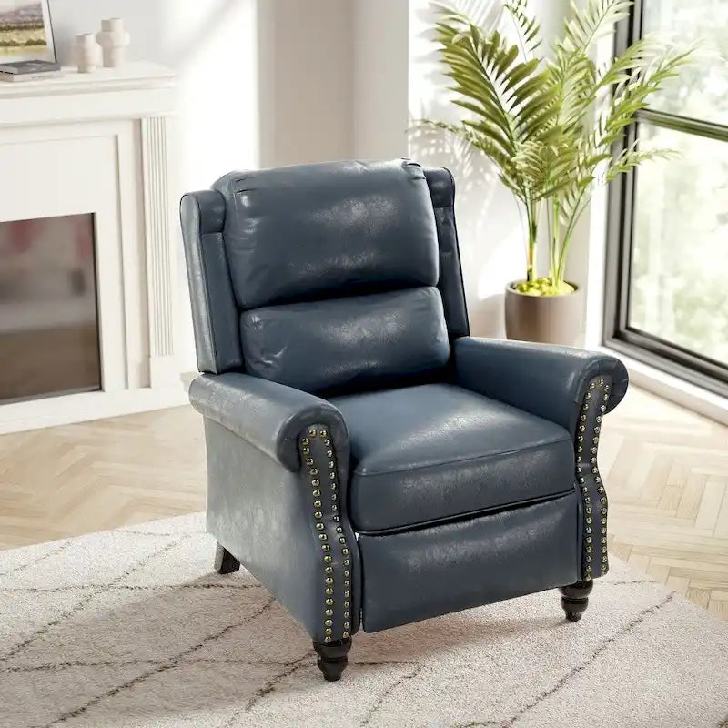 Fauteuil inclinable moderne et rembourré en cuir PU