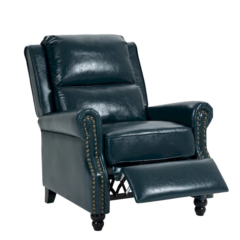 Fauteuil inclinable moderne et rembourré en cuir PU