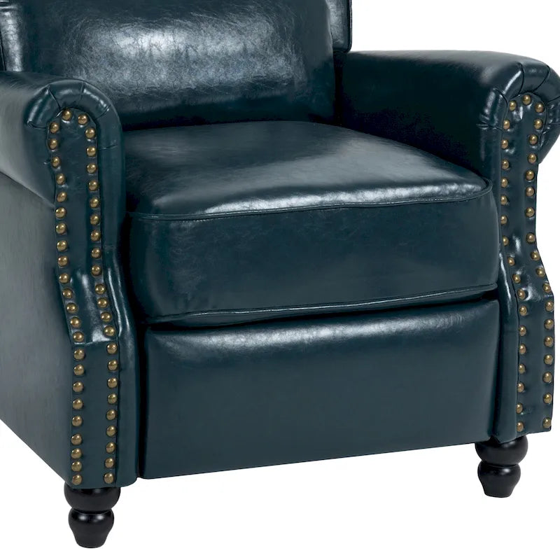 Fauteuil inclinable moderne et rembourré en cuir PU