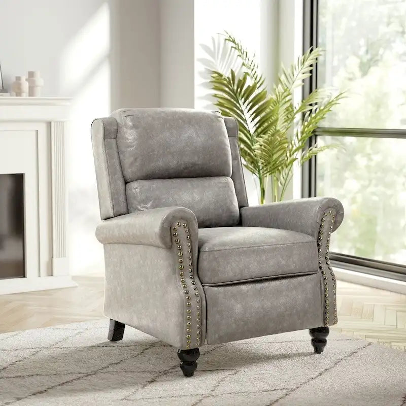 Fauteuil inclinable moderne et rembourré en cuir PU