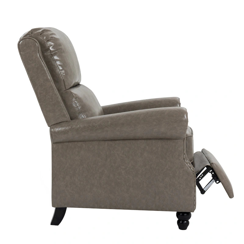 Fauteuil inclinable moderne et rembourré en cuir PU