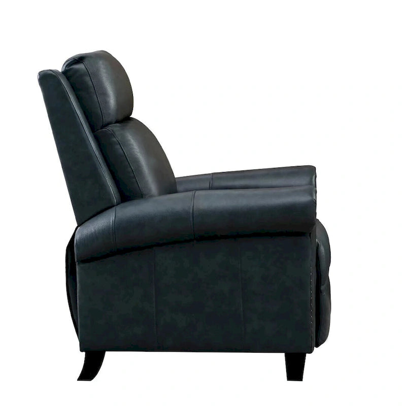 Fauteuil inclinable de club à dossier poussé en cuir véritable Ebello