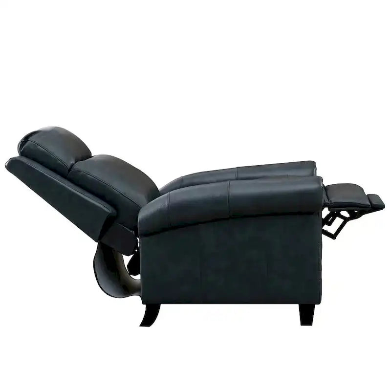 Fauteuil inclinable de club à dossier poussé en cuir véritable Ebello