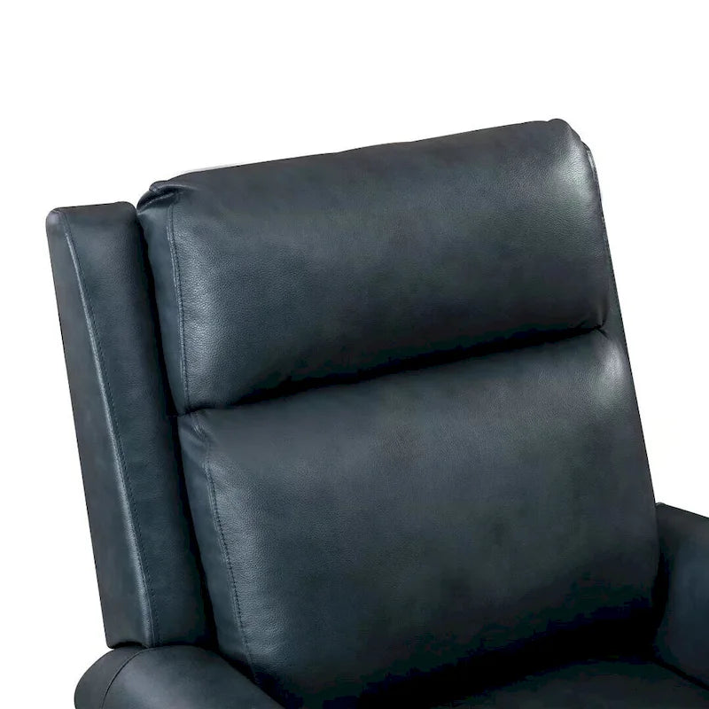 Fauteuil inclinable de club à dossier poussé en cuir véritable Ebello