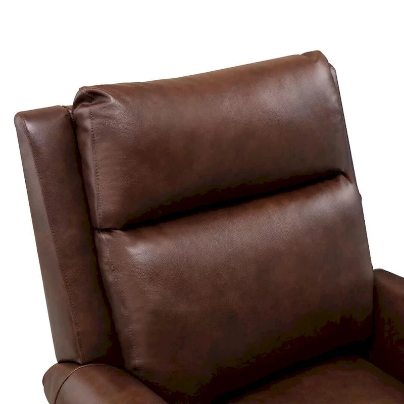 Fauteuil inclinable de club à dossier poussé en cuir véritable Ebello