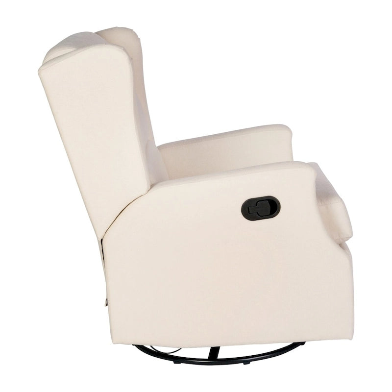 Fauteuil inclinable planeur manuel avec dossier haut et pivotant à 360°