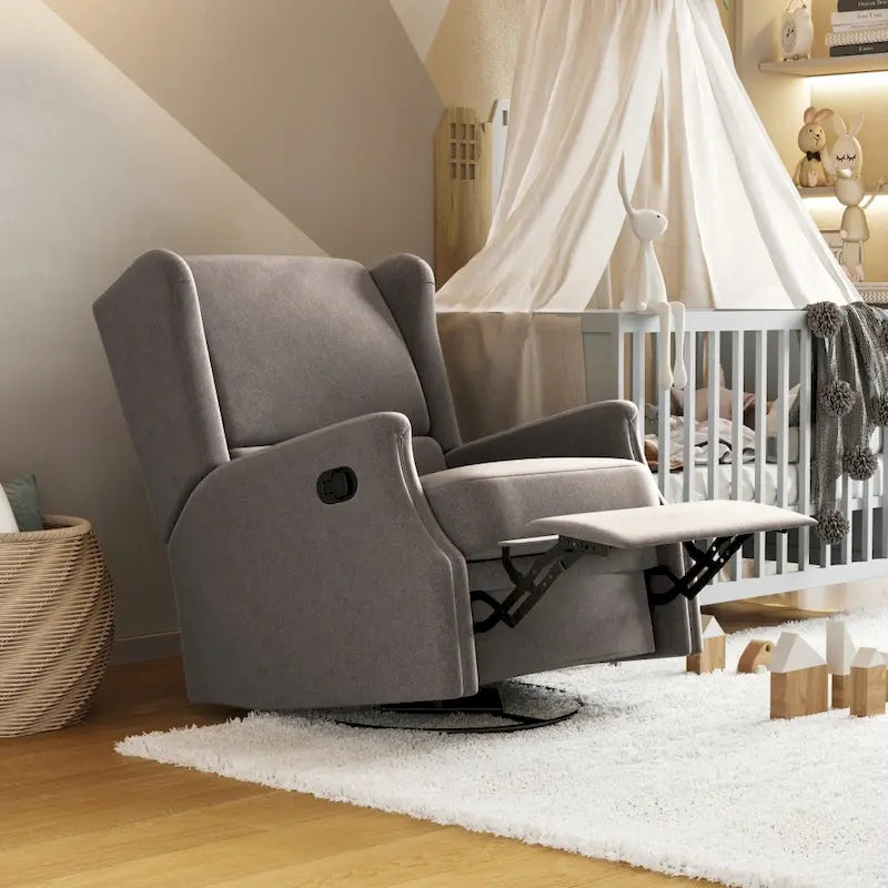 Fauteuil inclinable planeur manuel avec dossier haut et pivotant à 360°