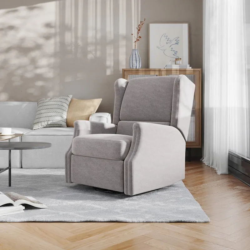 Fauteuil inclinable planeur manuel avec dossier haut et pivotant à 360°