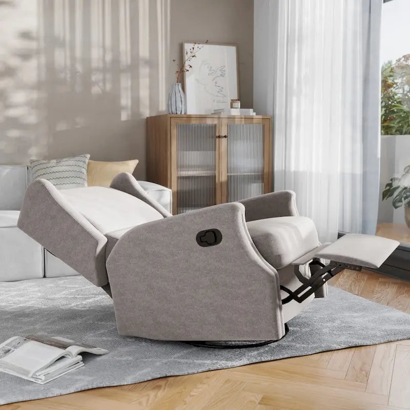 Fauteuil inclinable planeur manuel avec dossier haut et pivotant à 360°