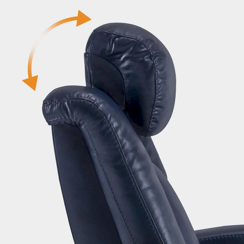 Fauteuil inclinable électrique MCombo, Siège de cinéma maison avec appui-tête réglable et tablette, Cuir respirant HTS422