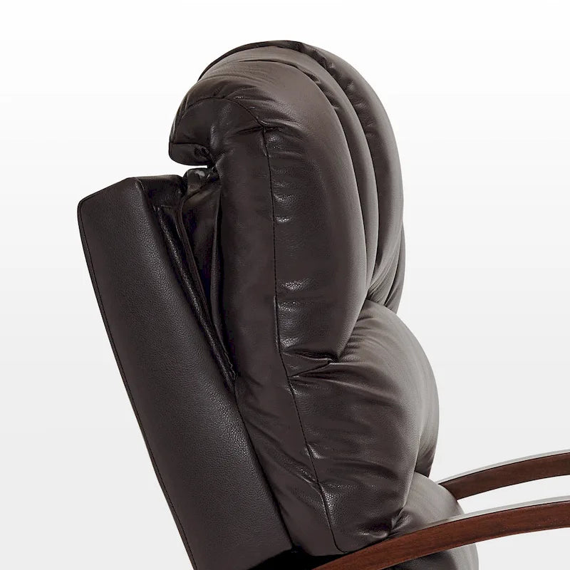 Fauteuil inclinable, pivotant et berçant motorisé MCombo avec têtière réglable pour chambre de bébé, en similicuir PR616