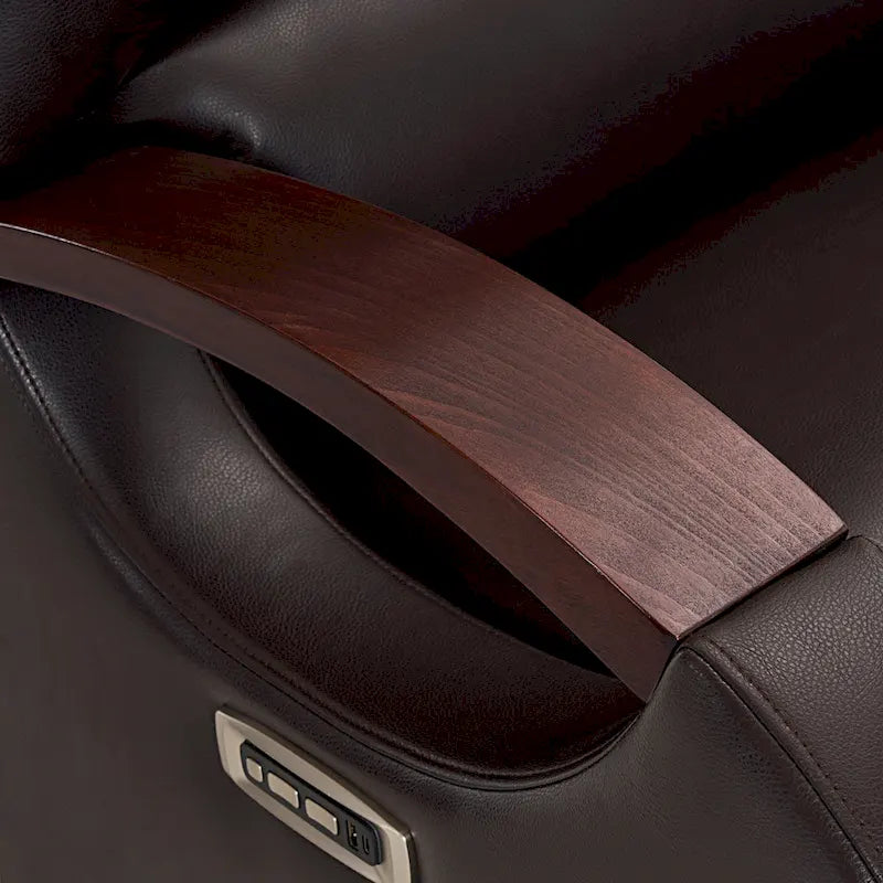 Fauteuil inclinable, pivotant et berçant motorisé MCombo avec têtière réglable pour chambre de bébé, en similicuir PR616