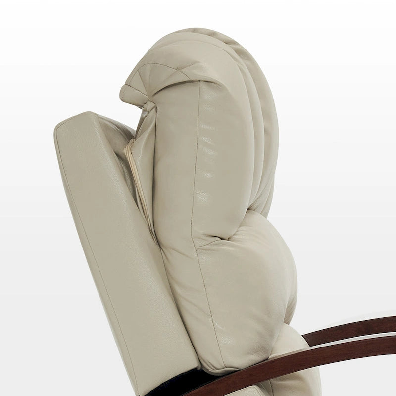 Fauteuil inclinable, pivotant et berçant motorisé MCombo avec têtière réglable pour chambre de bébé, en similicuir PR616