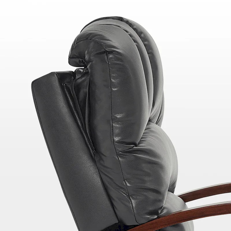 Fauteuil inclinable, pivotant et berçant motorisé MCombo avec têtière réglable pour chambre de bébé, en similicuir PR616