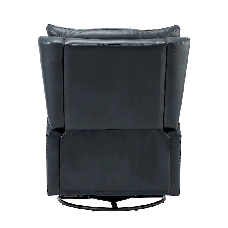 Fauteuil inclinable Jordano Mid-century en cuir véritable avec base en métal par HULALA HOME