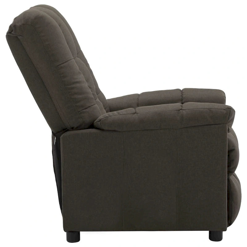 vidaXL Fauteuil inclinable en tissu taupe - 29,1 x 38,9 x 40,1