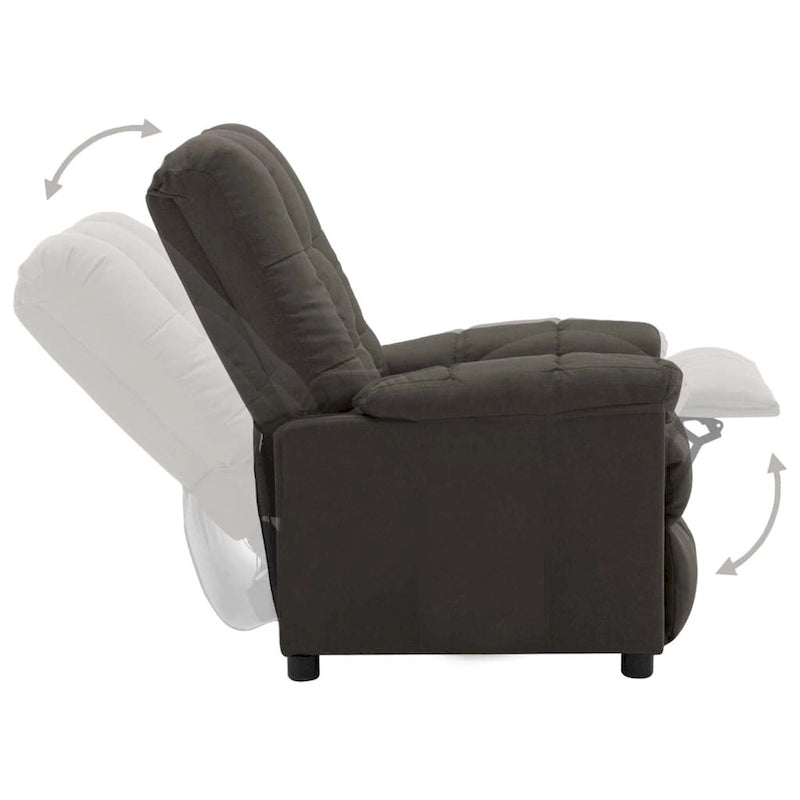 vidaXL Fauteuil inclinable en tissu taupe - 29,1 x 38,9 x 40,1