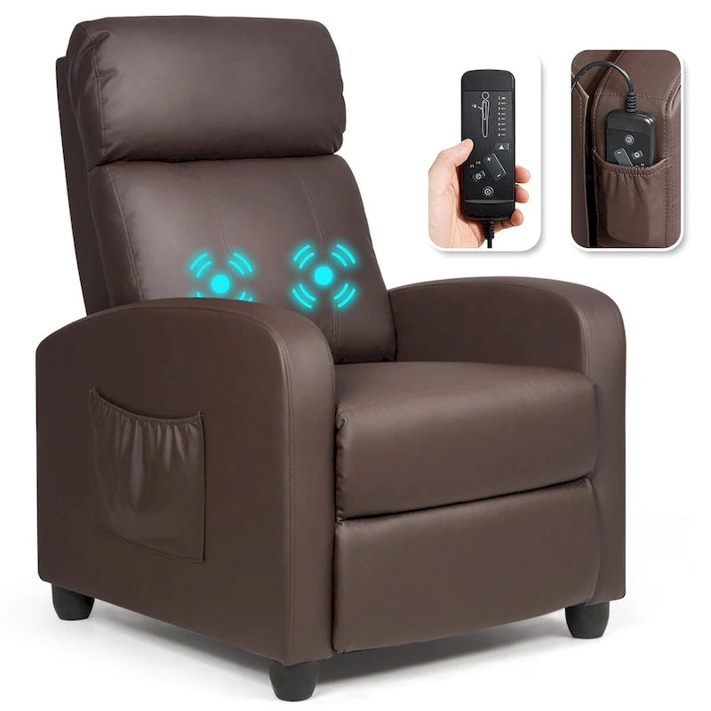 Fauteuil inclinable massant, canapé simple ergonomique réglable et rembourré