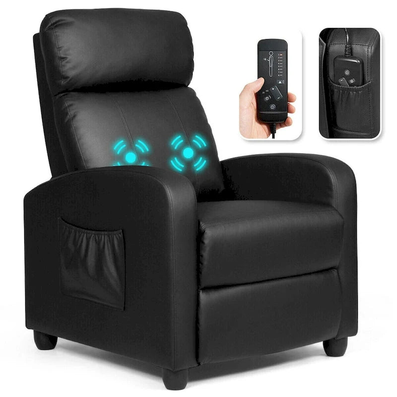 Fauteuil inclinable massant, canapé simple ergonomique réglable et rembourré