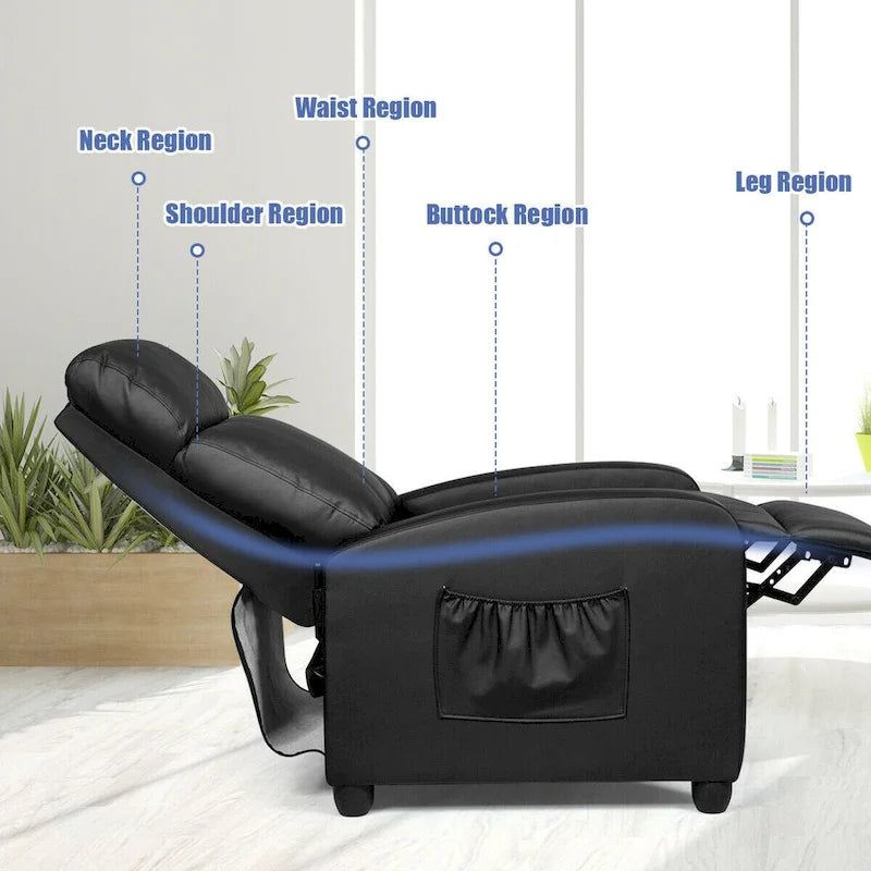 Fauteuil inclinable massant, canapé simple ergonomique réglable et rembourré