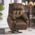 Fauteuil inclinable MCombo Lay Flat avec appuie-tête électrique pour personnes âgées de petite taille, fauteuil élévateur à position infinie, tissu 7660