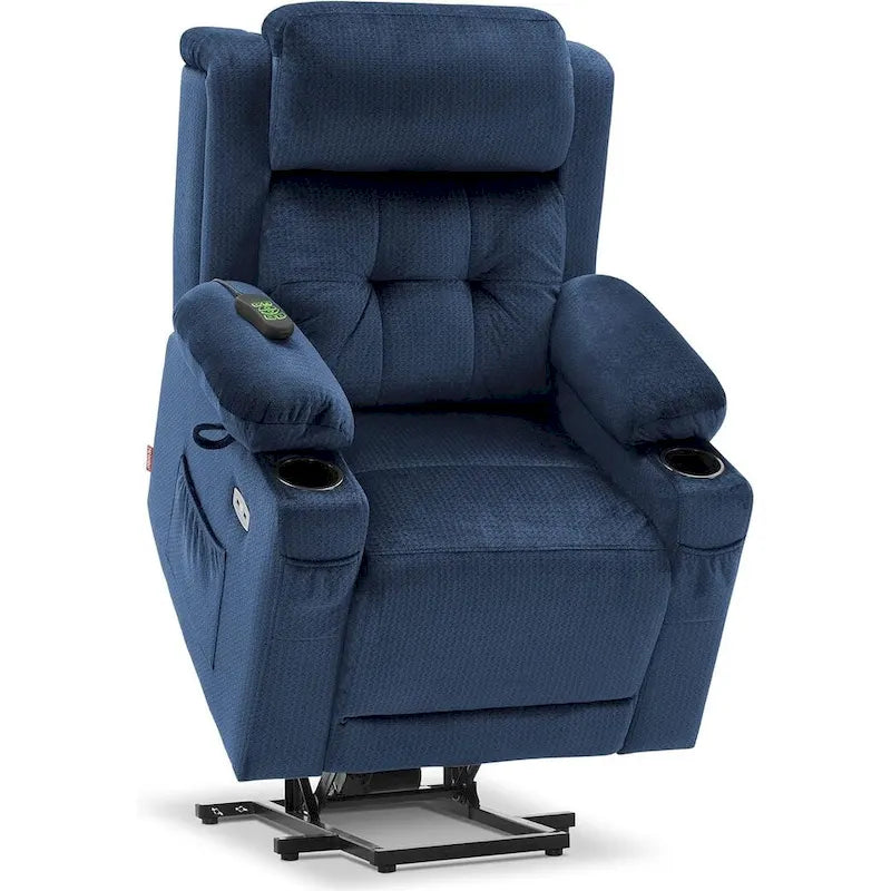 Fauteuil inclinable MCombo Lay Flat avec appuie-tête électrique pour personnes âgées de petite taille, fauteuil élévateur à position infinie, tissu 7660