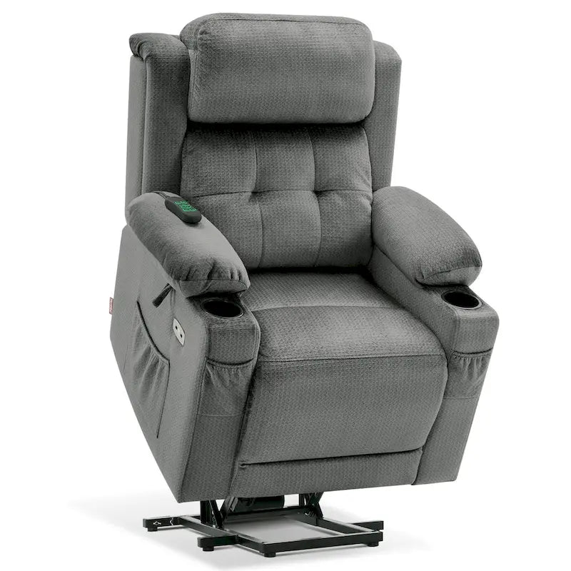 Fauteuil inclinable MCombo Lay Flat avec appuie-tête électrique pour personnes âgées de petite taille, fauteuil élévateur à position infinie, tissu 7660