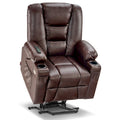 Petit fauteuil inclinable MCombo avec fonction de levage, massage et chaleur pour personnes âgées de petite taille, similicuir 7569