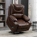 Fauteuil inclinable releveur en cuir avec massage et chauffage
